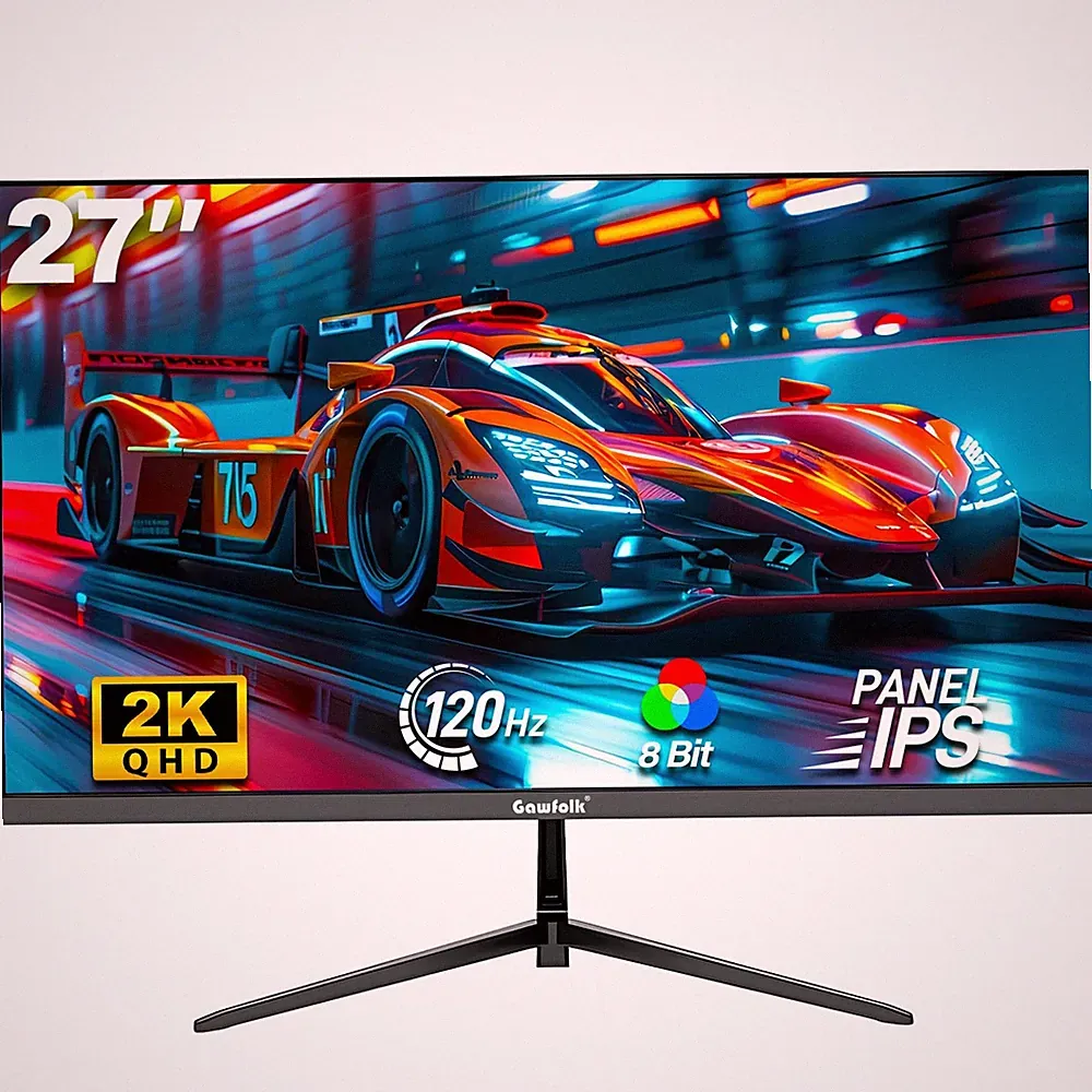 Gaming Monitor 27 inch QHD IPS 2560x1440 120Hz DP HDMI GF270A Gawfolk Screen LED