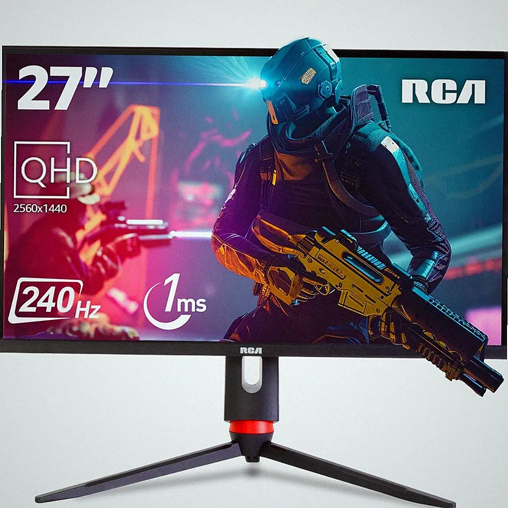 Gaming Monitor 27 QHD 2560x1440 240Hz 1ms RGB RCA M27PG135F Adjustable Evolution