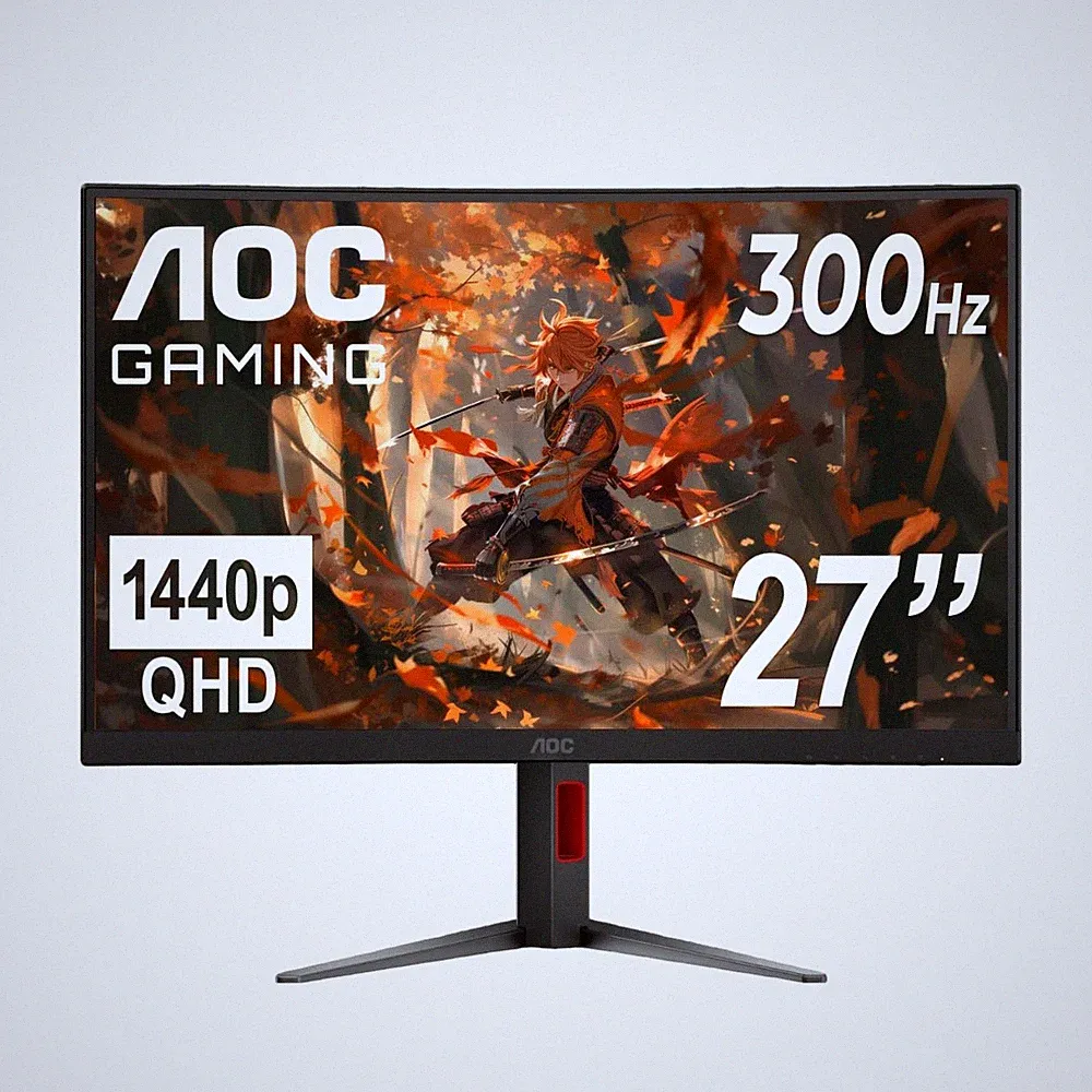 Gaming Monitor 27 QHD Curved 300Hz 0.3ms VA Black CQ27G4ZH AOC Inch screen