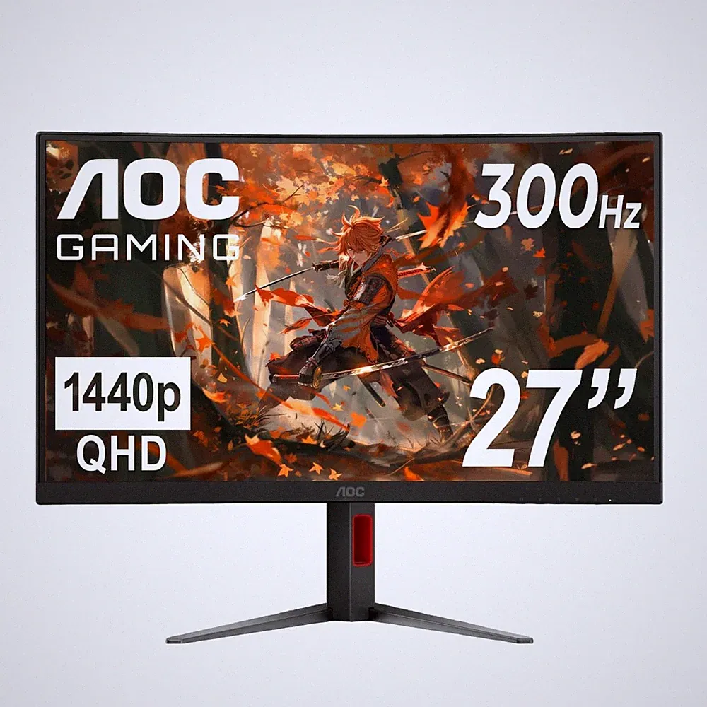 Gaming Monitor 27 QHD Curved 300Hz VA 0.3ms Black CQ27G4ZH AOC Inch screen