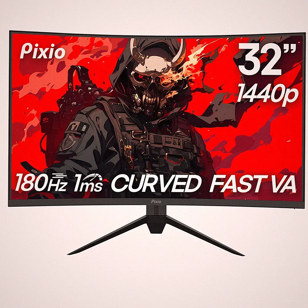 Gaming Monitor 32 180Hz QHD 1440p 1ms VA Curved Pixio PXC32 inch Refresh Rate