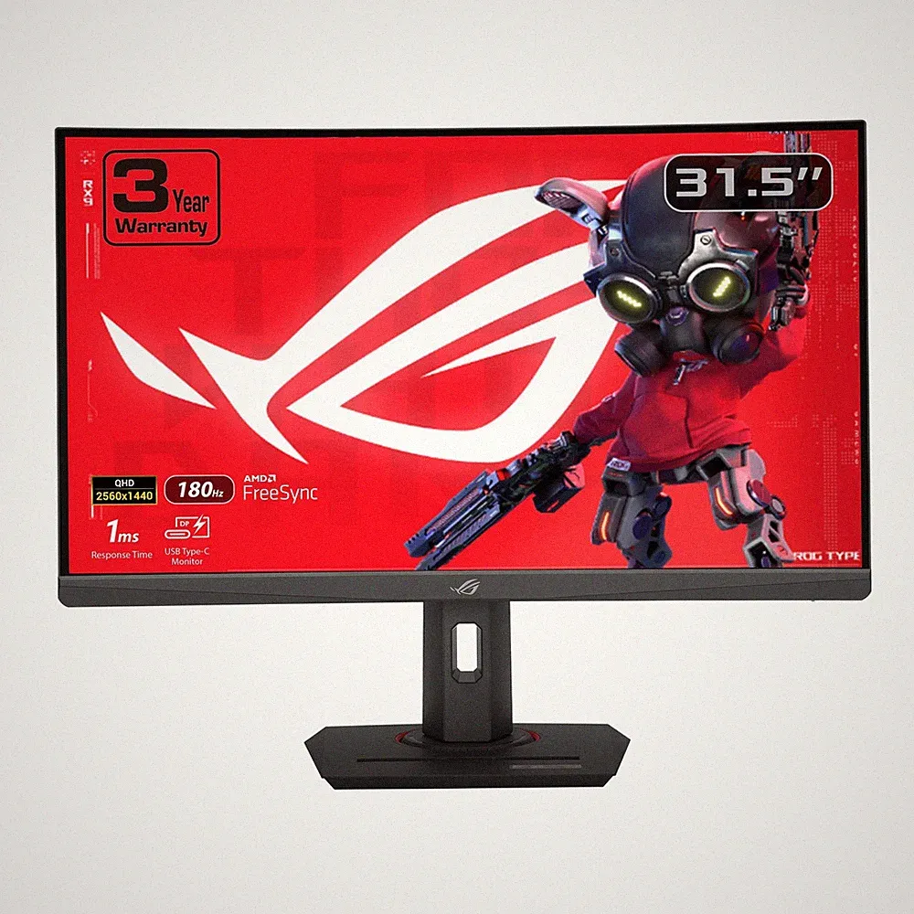 Gaming Monitor 32 Inch 1440p 180Hz Curved ASUS ROG XG32WCS computer desktop LED