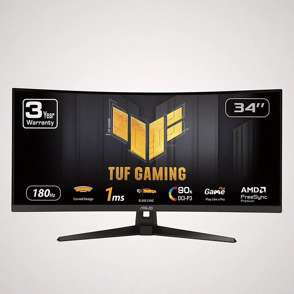 Gaming Monitor 34 Inch 1440p 180Hz Ultrawide HDR ASUS TUF VG34VQ3B