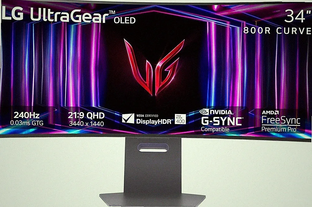 Gaming Monitor 34 OLED Curved 1440p 240Hz 0.03ms LG 34GS95QE-B 34-inch Ultragear