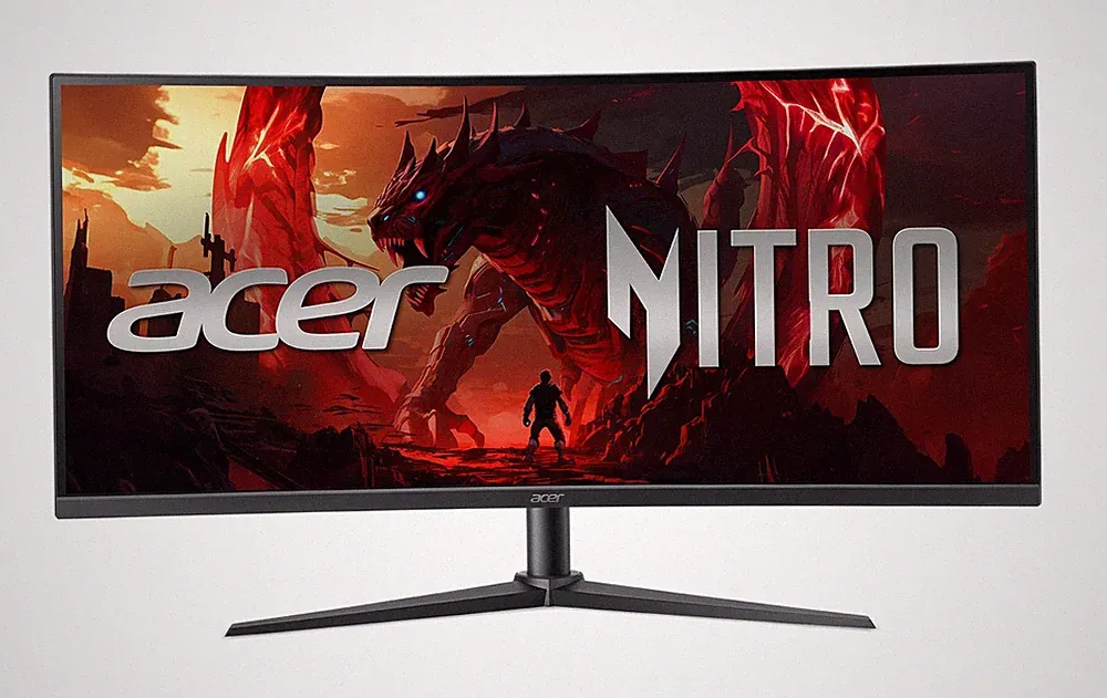Gaming Monitor 34in Curved 3440x1440 200Hz Acer Nitro XZ340CUR WQHD computer LED