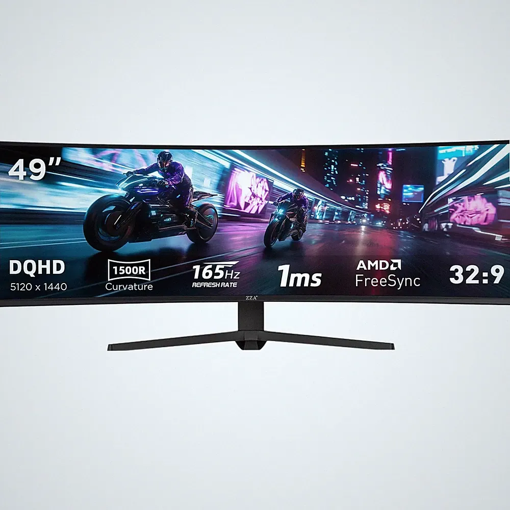 Gaming Monitor 49 Inch Ultrawide Curved 5120x1440 165Hz G Sync Kovryx Adjustable