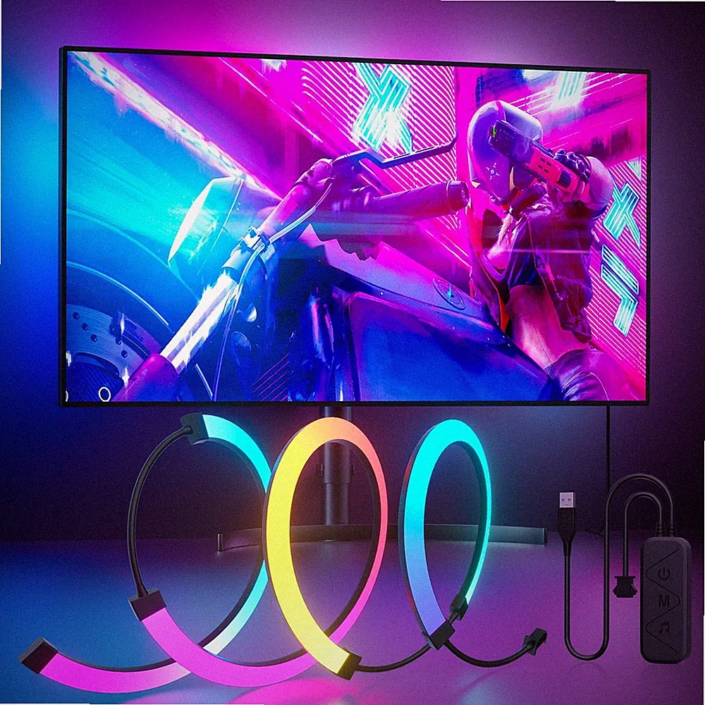Gaming Monitor Light Backlight Screen Color Sync For 27 Inch Monitor PC