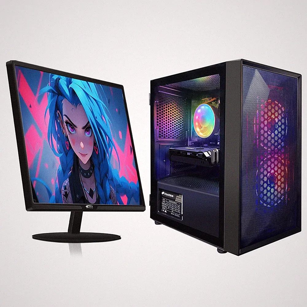 Gaming PC Bundle i5 16GB RAM 512GB SSD RX 550 4G Win 11 + 24" FHD Monitor