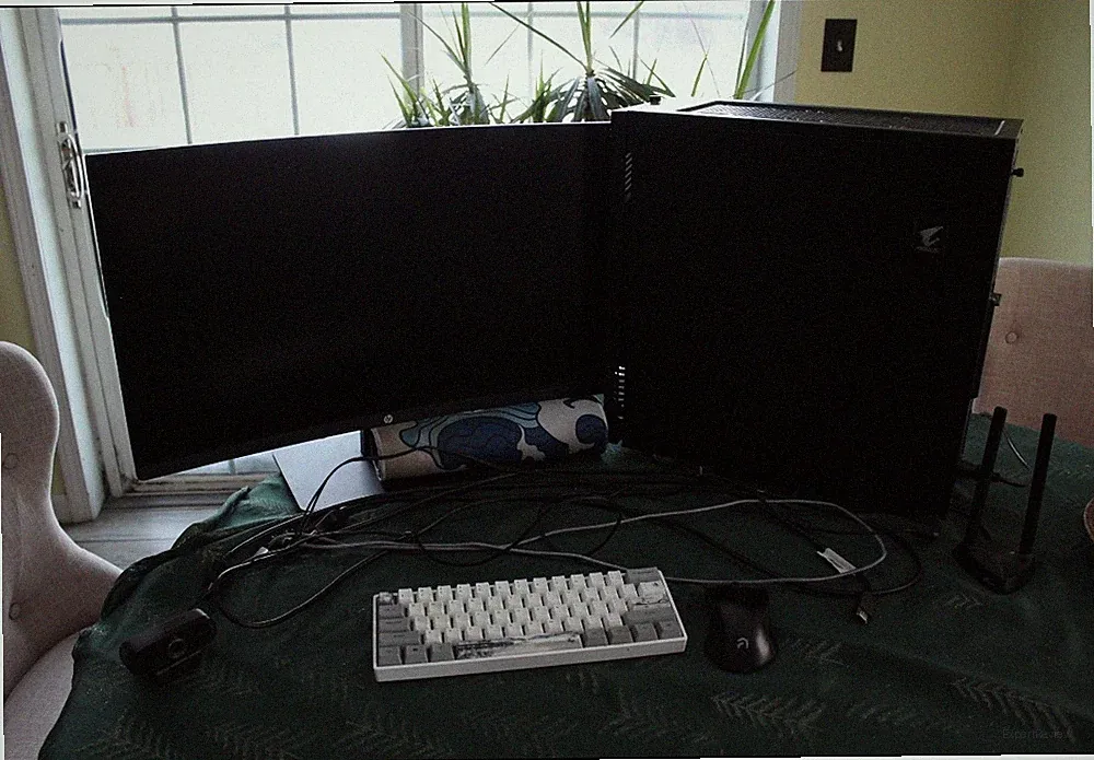 Gaming PC Desktop Bundle including monitor, PC, Mouse, and Keyboard