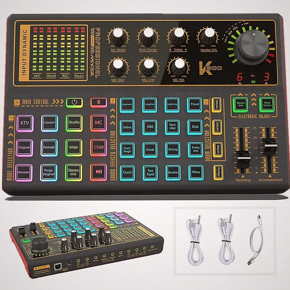 Gaming Sound Board - Real-time Monitoring, Noise Reduction