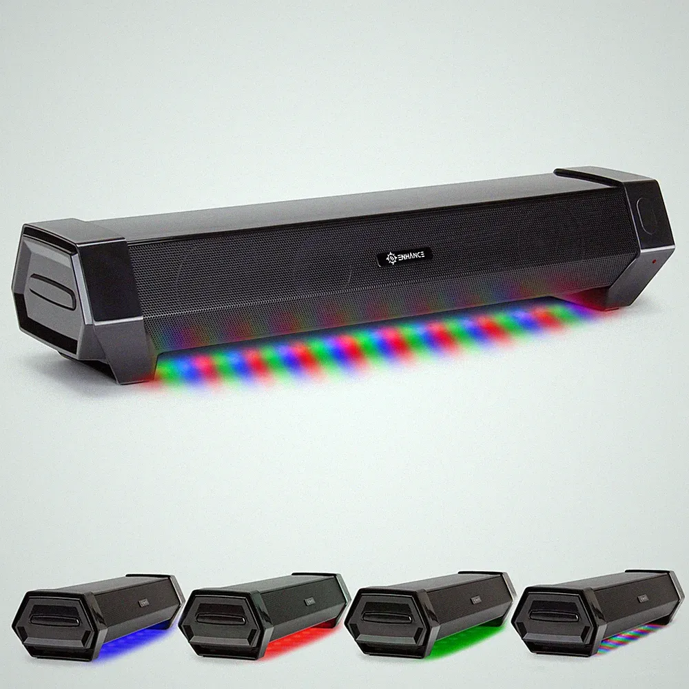 Gaming Speaker Soundbar - Under Monitor PC LED Speaker with 40W Peak Audio Power