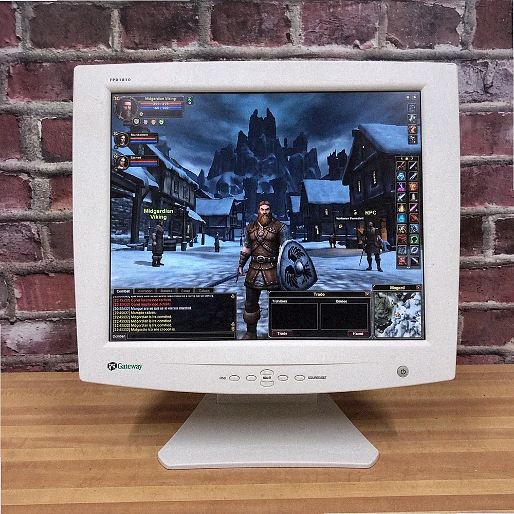 Gateway FPD1810 18" Vintage 5:4 LCD Monitor Retro PC Gaming VGA/DVI 1280 x 1024