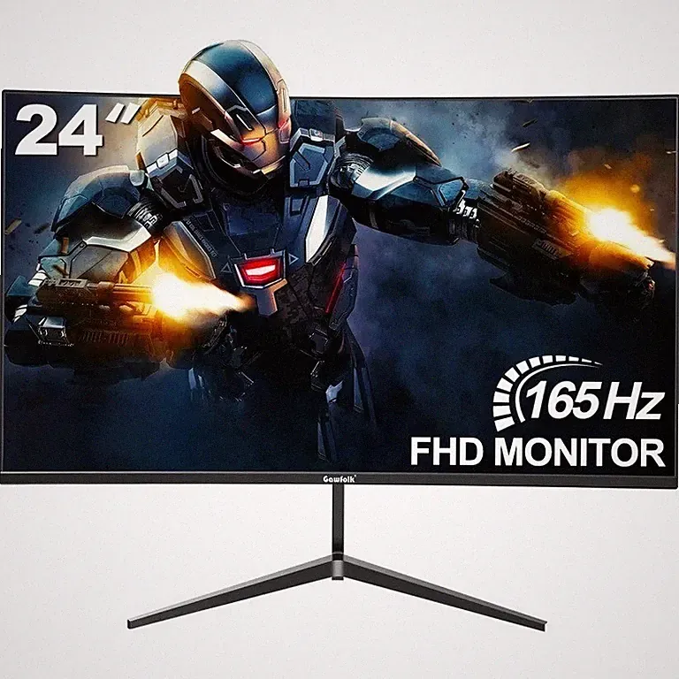 Gawfolk 24 Inch Curved Gaming Monitor 165Hz