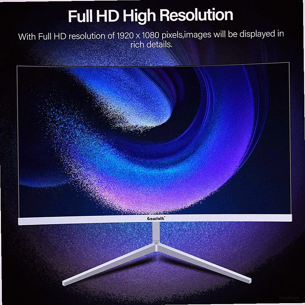 Gawfolk 24 Inch Gaming PC Monitor 1080P 100HZ Refresh Rate Computer Display