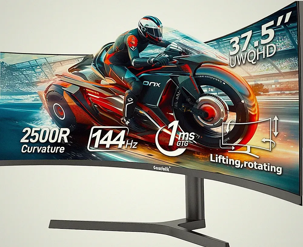 Gawfolk 38" (37.5 inch) Ultrawide Curved Gaming Office Monitor – LikeNew