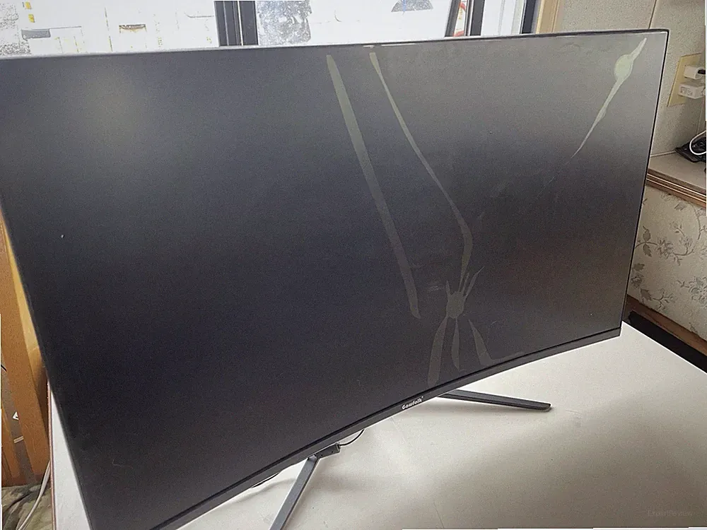 Gawfolk GF270C 27” 144/180Hz 108P Curved PC Monitor-Turns On-NW FOR PARTS/REPAIR