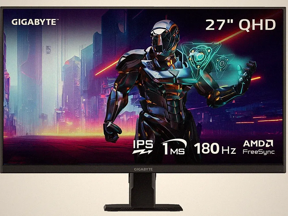 GIGABYTE 27 inch QHD 2K 1440P 180hz IPS with AMD FreeSync Premium 1ms HDR ready