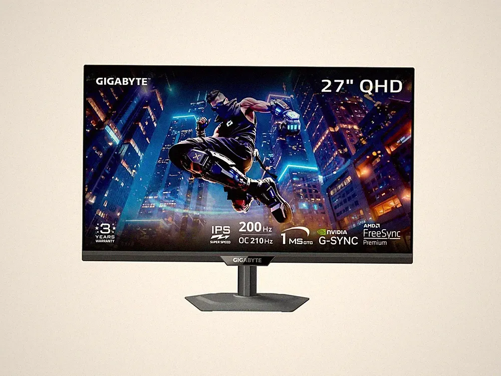 GIGABYTE 27 inch QHD 2K 1440P 200Hz AMD FreeSync Premium & G-SYNC Compatible 1ms