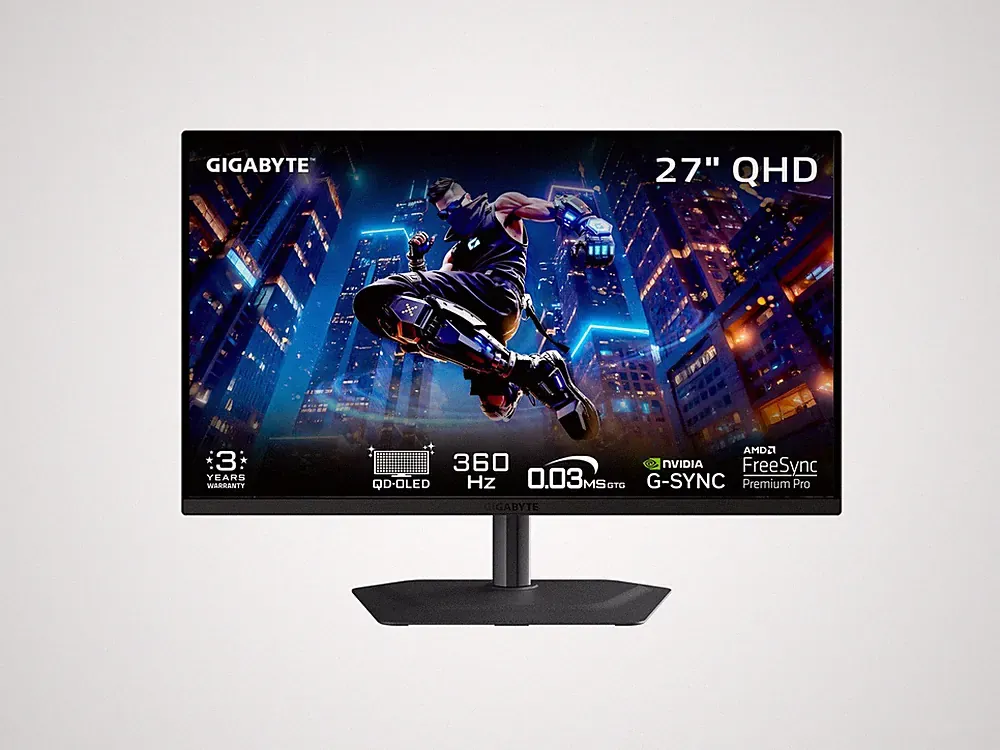 GIGABYTE 27 inch QHD 2K 1440P 360Hz AMD FreeSync Premium Pro & G-SYNC