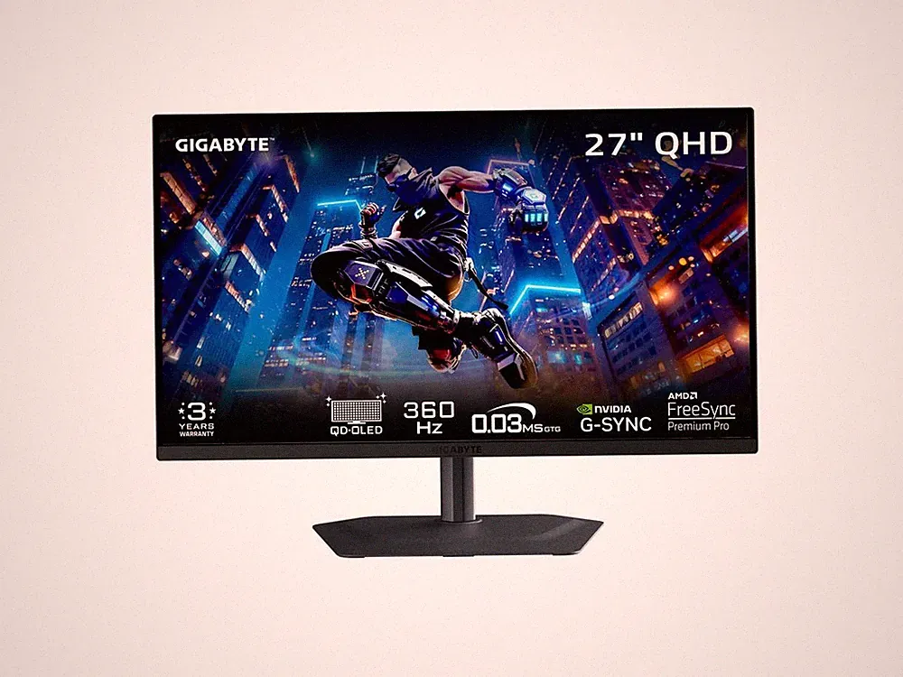 GIGABYTE 27 inch QHD 2K 1440P 360Hz AMD FreeSync Premium Pro & G-SYNC