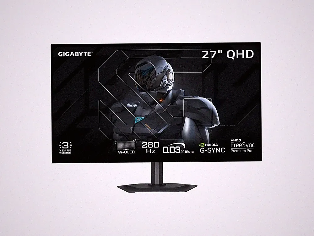 GIGABYTE 27" QHD 2K 1440P 280Hz with AMD FreeSync Premium Pro & G-SYNC Compatibl