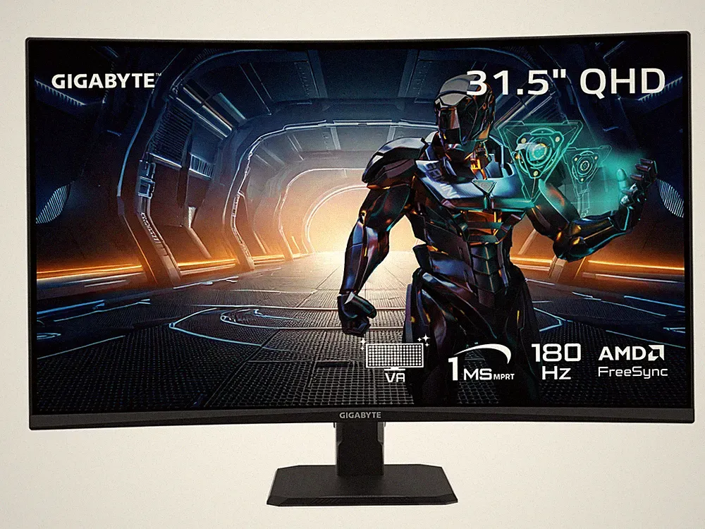 GIGABYTE 32 inch (31.5" viewable) QHD 2K 1440P 180Hz AMD FreeSync (Adaptive Sync
