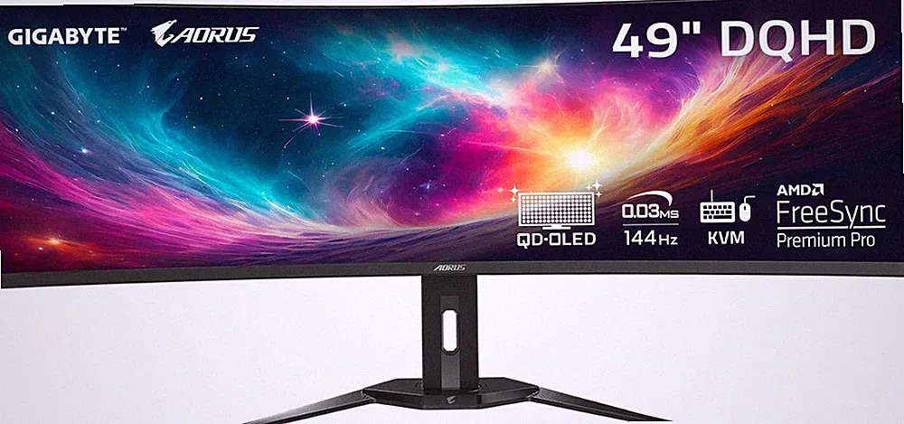 Gigabyte AORUS CO49DQ QD-OLED 49" 144 Hz 5120 x 1440 Curved Gaming Monitor