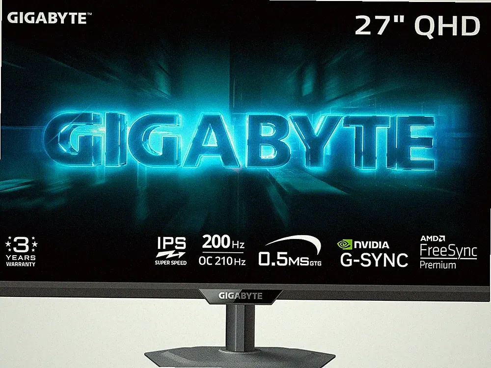 GIGABYTE G27Q20 27" QHD IPS 200Hz 5ms G-Sync Compatible Flat Gaming Monitor