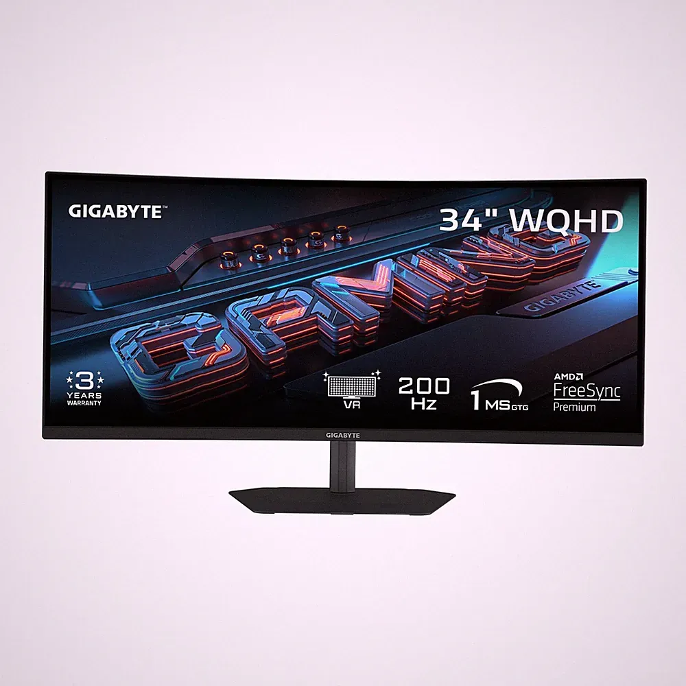 GIGABYTE G34WQC234" VA Curved Gaming Monitor WQHD 3440x1440200Hz 1ms GTG...