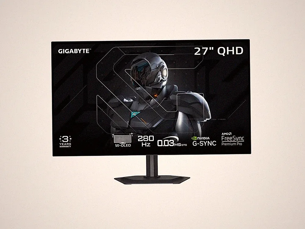 GIGABYTE MO27Q28G 27" W-OLED Gaming Monitor QHD 2560x1440 280Hz 0.03ms GTG - AMD