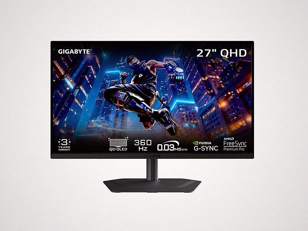 GIGABYTE MO27Q3 27" OLED QHD 2K Gaming Monitor 360Hz, 0.03ms, HDR400 KVM USB-C
