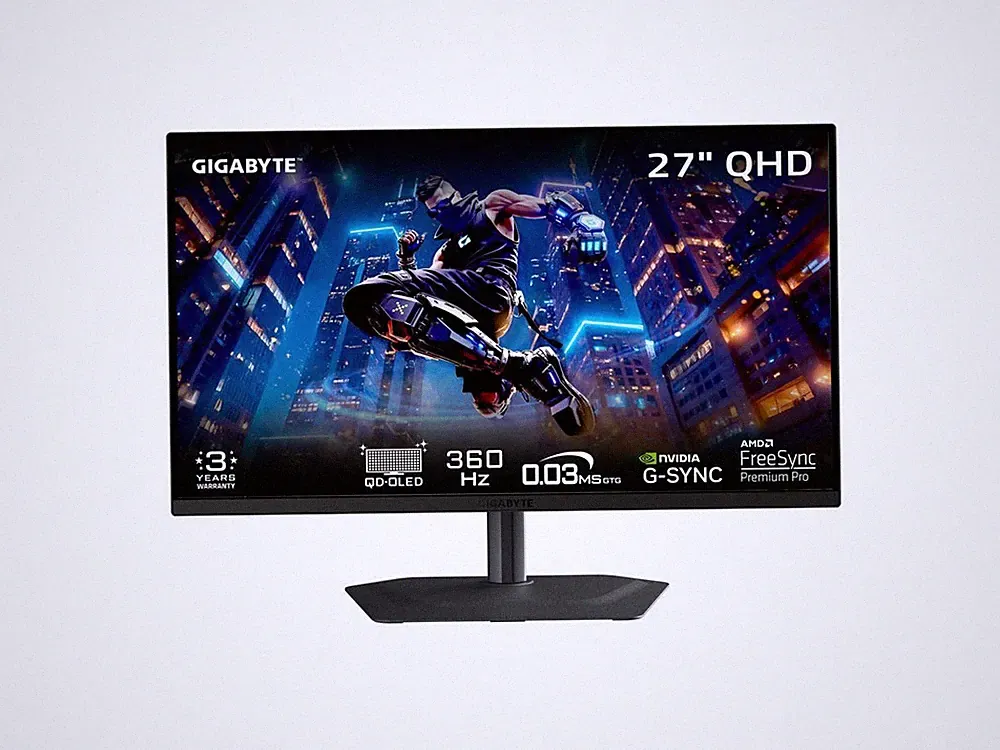 GIGABYTE MO27Q3 27" OLED QHD 2K Gaming Monitor 360Hz, 0.03ms, HDR400 KVM USB-C