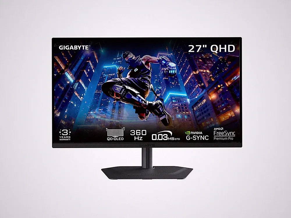 GIGABYTE MO27Q3 27" OLED QHD 2K Gaming Monitor 360Hz, 0.03ms, HDR400 KVM USB-C