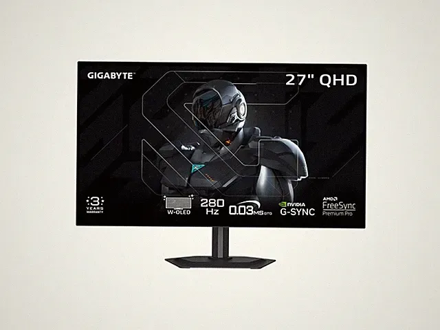 Gigabyte Technology MO27Q28GSA1 Mntr Gigabyte 27" Qhd 2k 280hz Oled Mo27q28g Sa1
