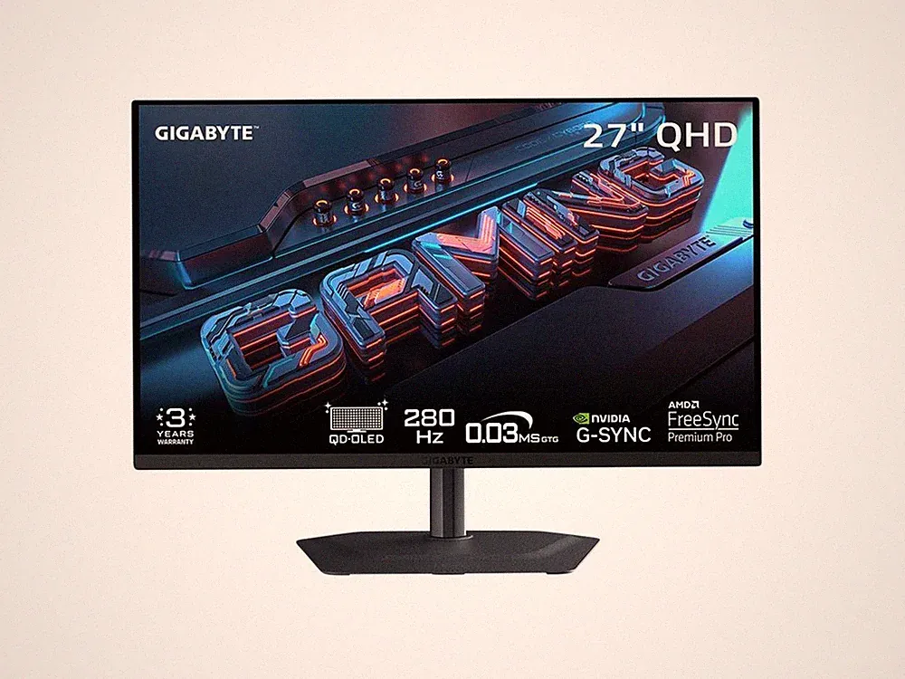 Gigabyte Technology MO27Q2ASA1 27" QD-OLED Gaming Monitor - QHD 280Hz
