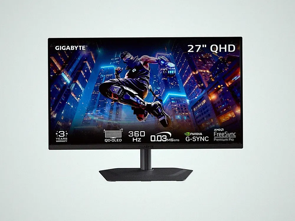 Gigabyte Technology MO27Q3 27" QD-OLED Gaming Monitor - QHD 360Hz