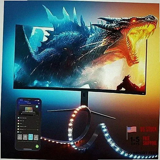 Govee Gaming Light for Monitor G1, RGBIC LED Backlight for 5.9ft for 27"-34" PC