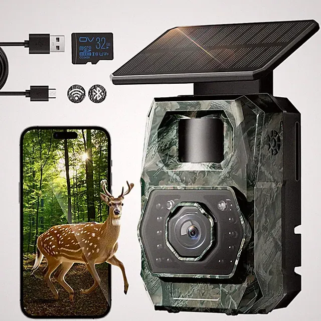 Green 4K 64MP WiFi Bluetooth Trail Camera with Night Vision Motion Activated