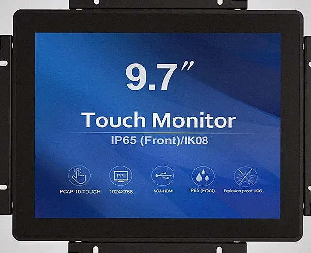 GreenTouch 9.7 Inch Touch Screen Monitor Open Frame Touch Monitor USB DVI VGA