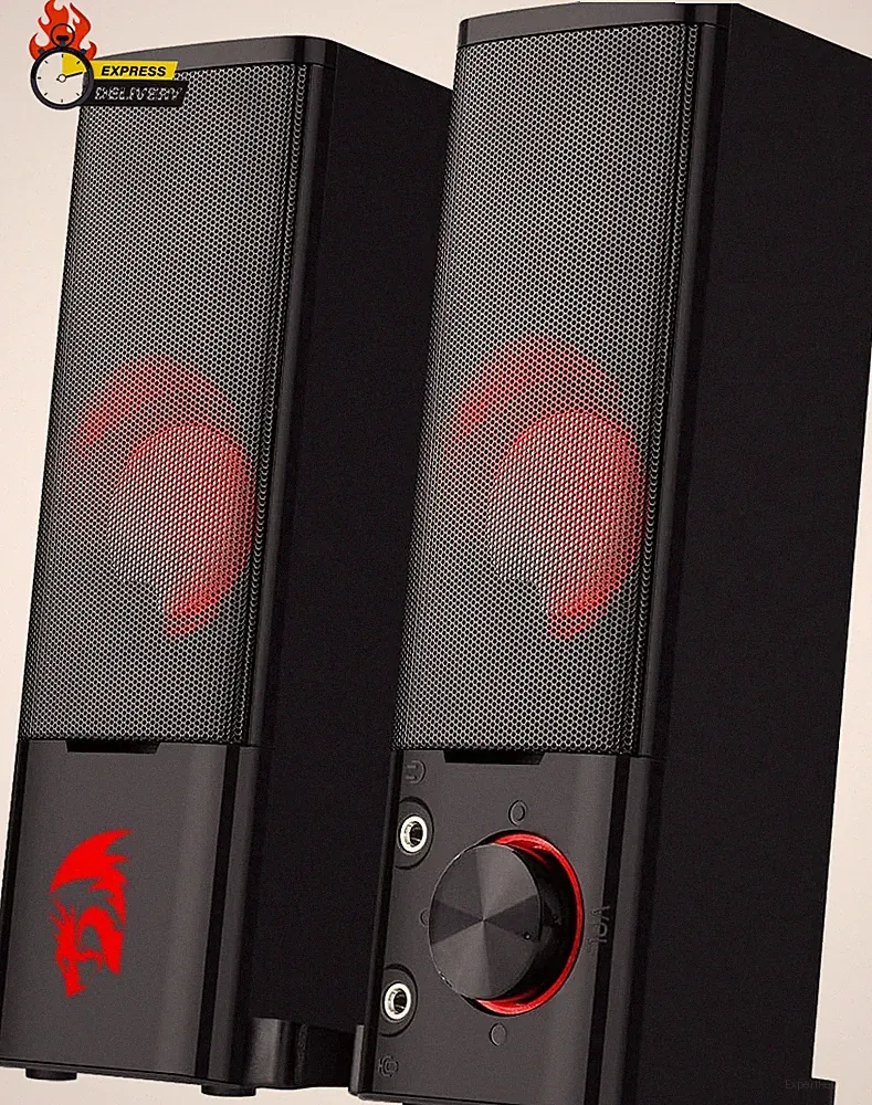GS550 PC Gaming Speakers, 2.0 Channel Desktop Computer Sound Bar with Compact Ma