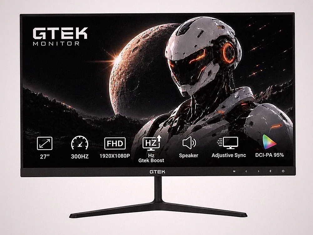 GTek 27" 300Hz Gaming Monitor, FHD1080P 240Hz Computer Monitor, 1ms (OD), 2X HDM