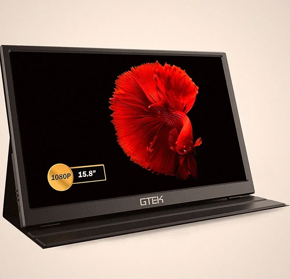 GTEK GK156M1 Portable Monitor 15.8" Full HD 1920x1080 60Hz Black Mini HDMI USB-C