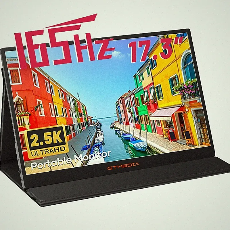 GTMEDIA 165Hz 2.5K Portable Gaming Monitor 17.3" QHD Laptop Extender Screen HDMI