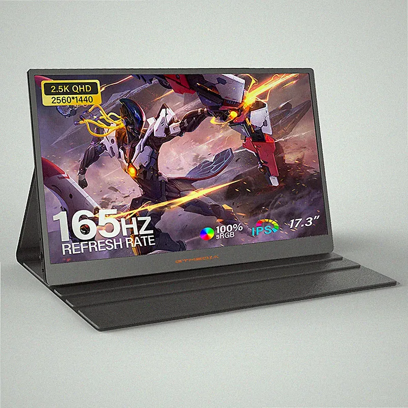 GTMEDIA 2.5K 165Hz Portable Monitor 17.3'' QHD IPS 2560*1440 USB C HDMI Monitor