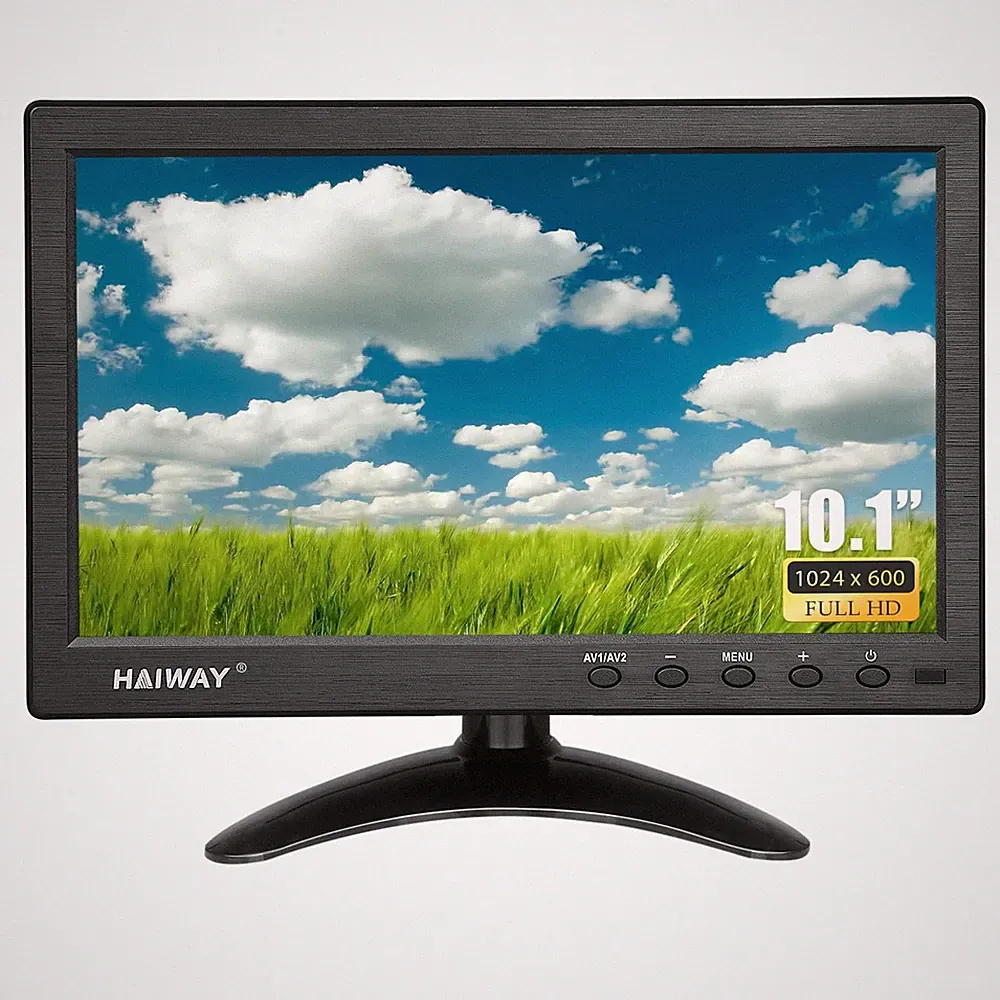 Haiway 10.1 inch Security Monitor, 1024x600 Resolution Small HDMI Monitor Sma