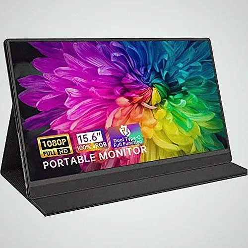 HAMTYSAN PORTABLE MONITOR 15.6" FHD 1080P HDMI EXTERNAL MONITOR - BLACK