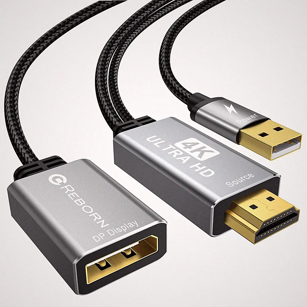 HDMI to DisplayPort Adapter 4K-60Hz Unidirectional for PS5,Xbox,PC - Gaming