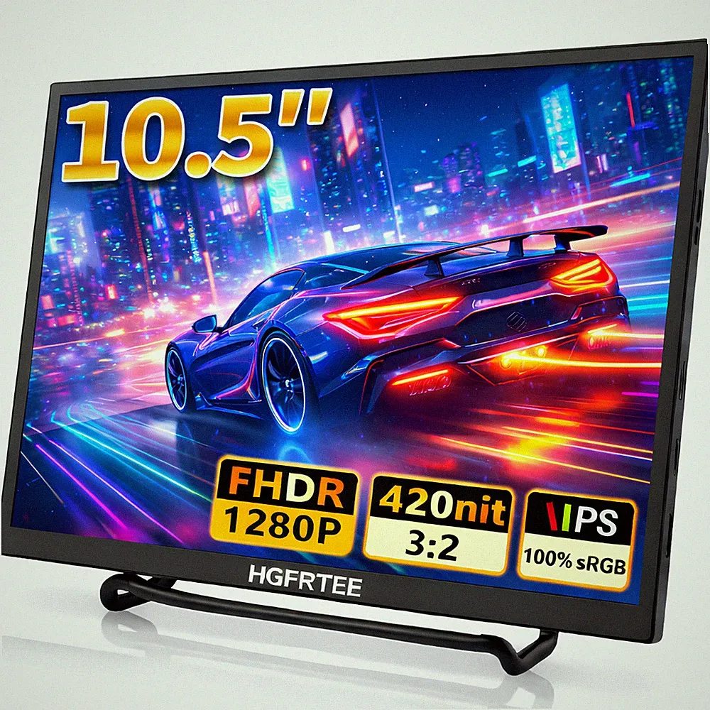 HGFRTEE 10.5 Portable Gaming Monitor 1280P IPS 60Hz 3ms HDR10 for Xbox Switch