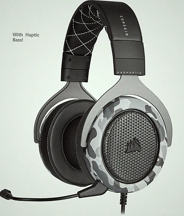 High quality gaming & music headphones. Corsair HS60 Haptic. Amazing sound!