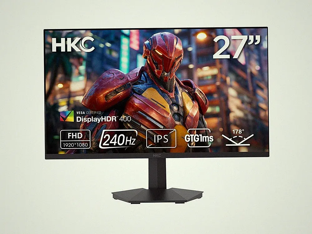 HKC 27 inch Full HD 240Hz Fast IPS 1ms HDR400 90% DCI-P3 Hardware Low Blue Light